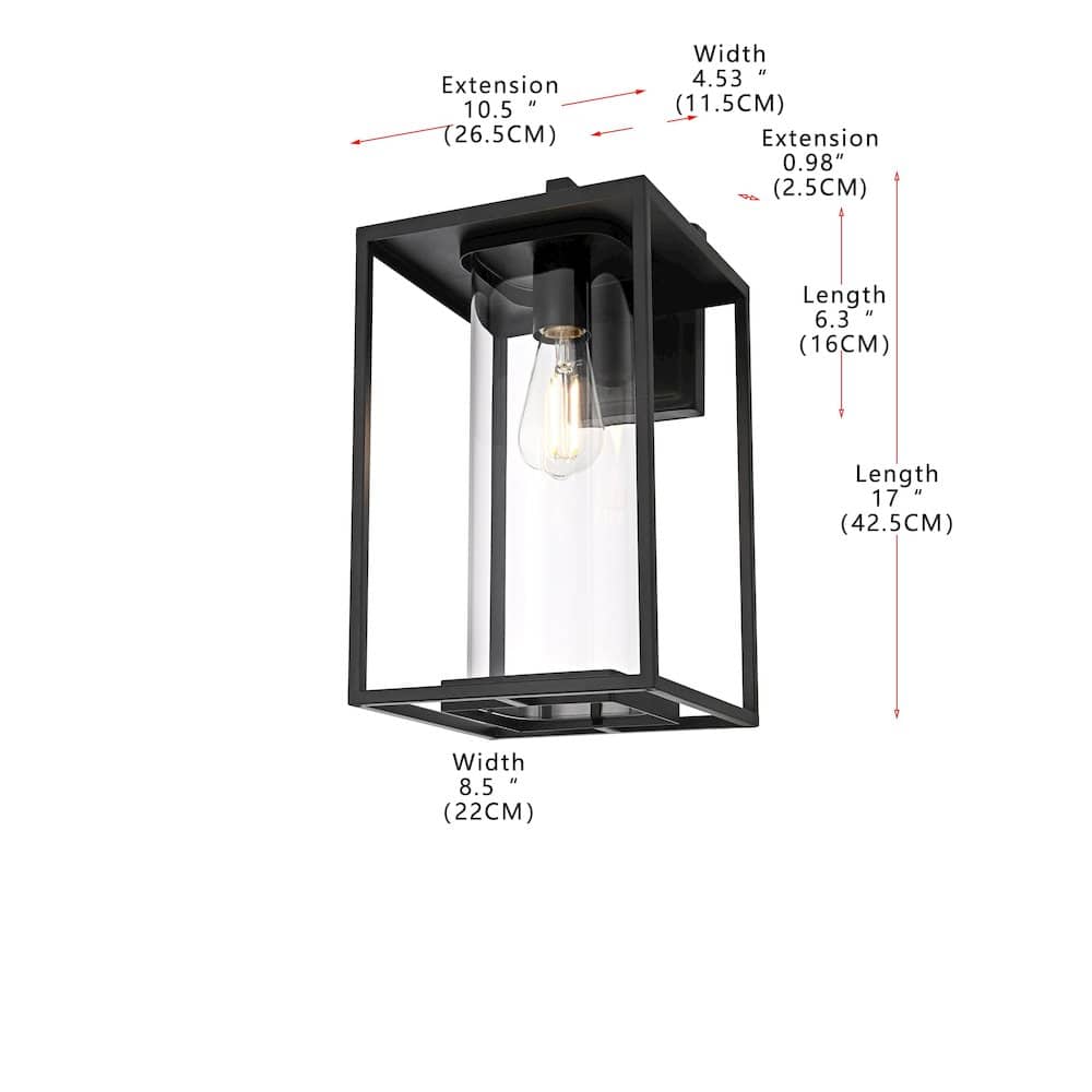 Elegant Lighting - Memphis 8.5 Inch Outdoor Wall Sconce In - Black price history on PriceWatchPro