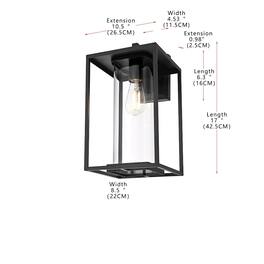 Elegant Lighting - Memphis 8.5 Inch Outdoor Wall Sconce In - Black