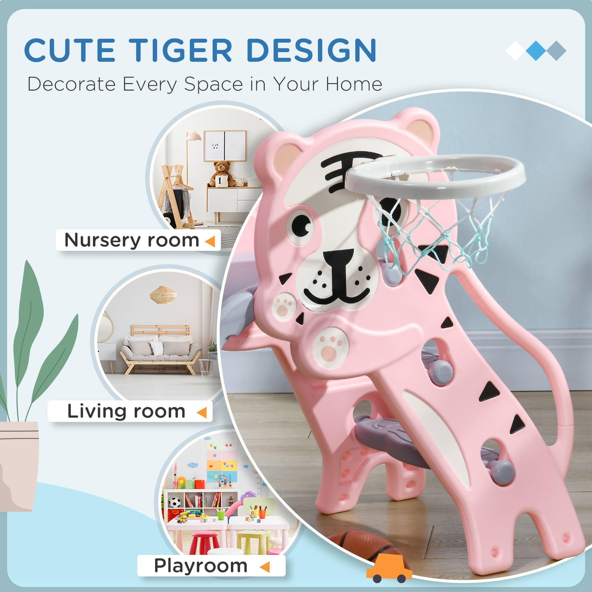 CUTE TIGER DESIGN  
Decorate Every Space in Your Home  

Nursery room  
Living room  
Playroom