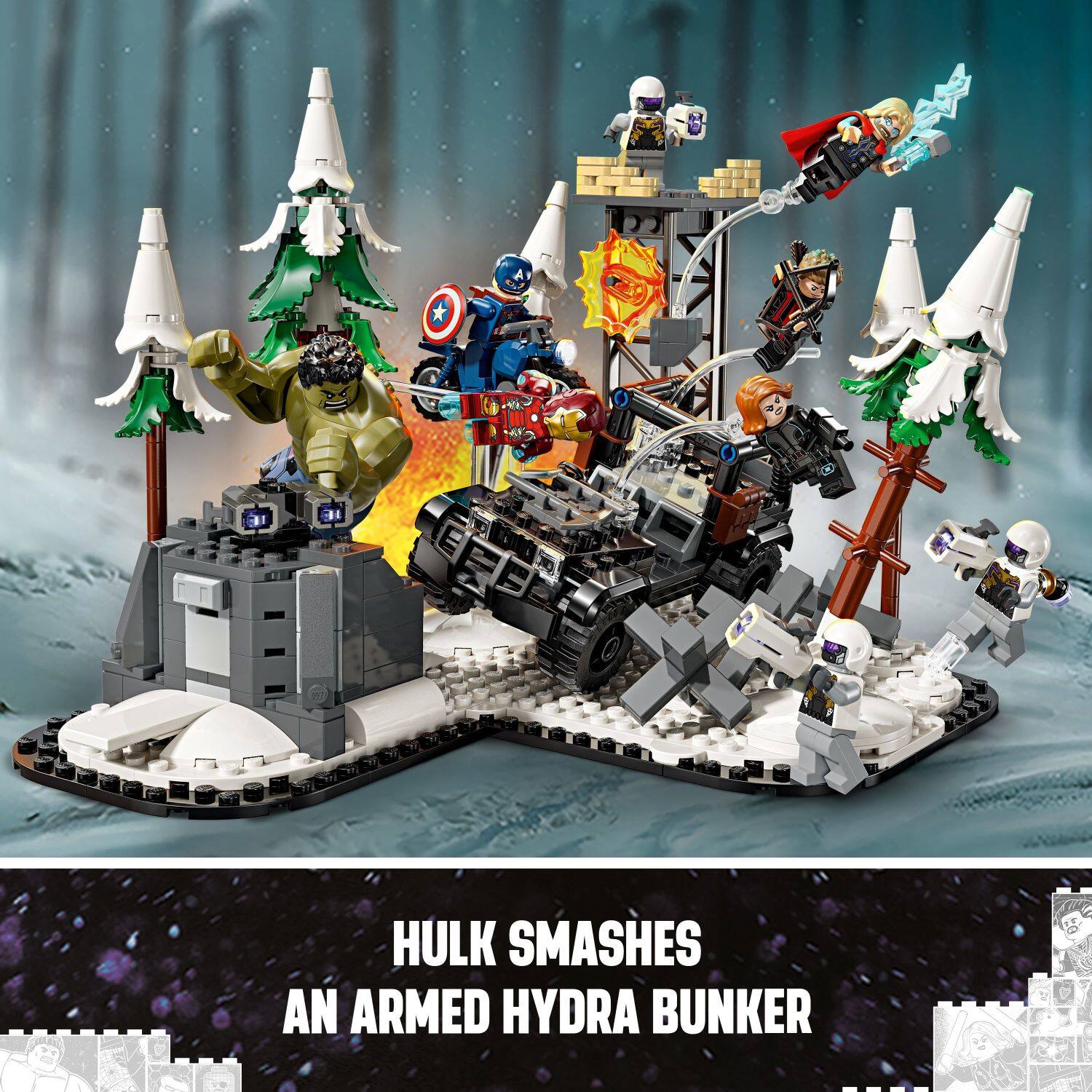 Hulk Smashes an Armed Hydra Bunker