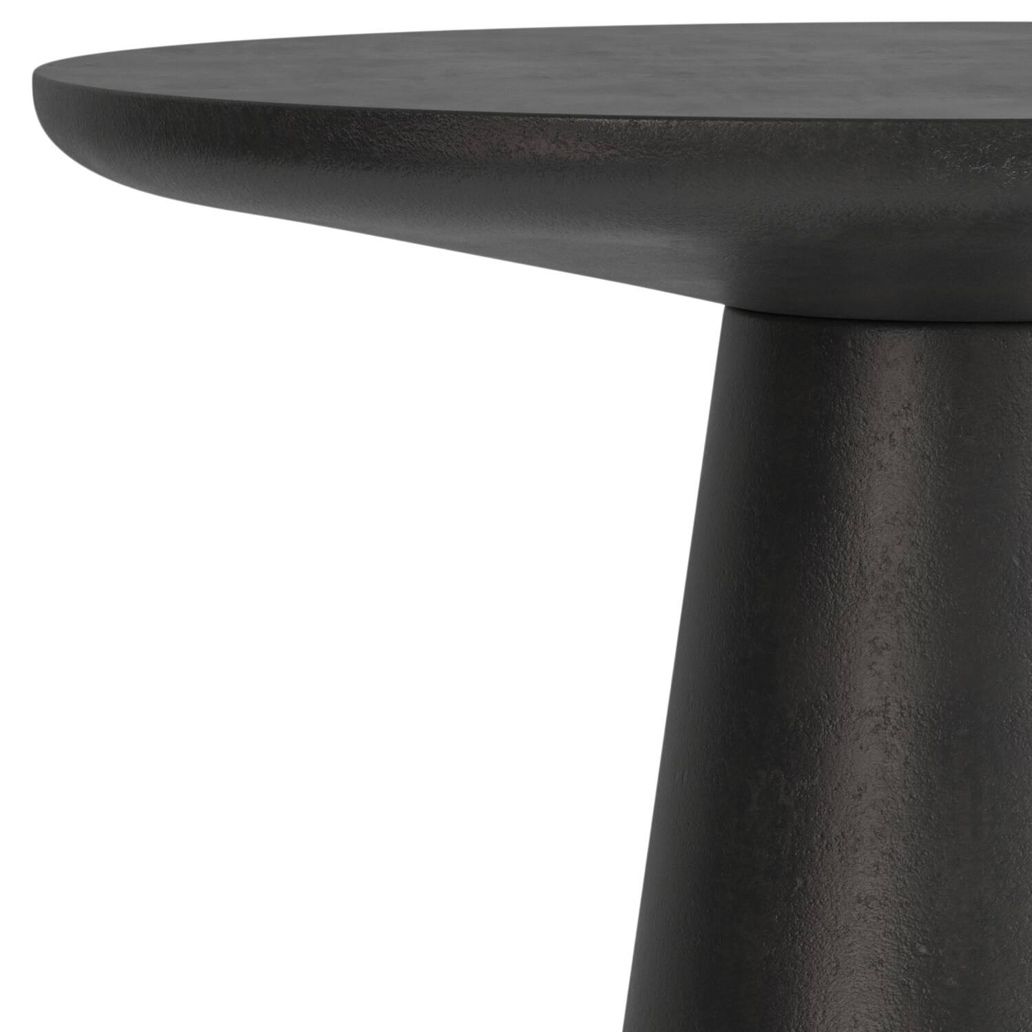 Alt View 2. Simpli Home - Gloria Contemporary 16 inch Wide Cast Aluminum Side Table in Graphite, Fully Assembled - Graphite.