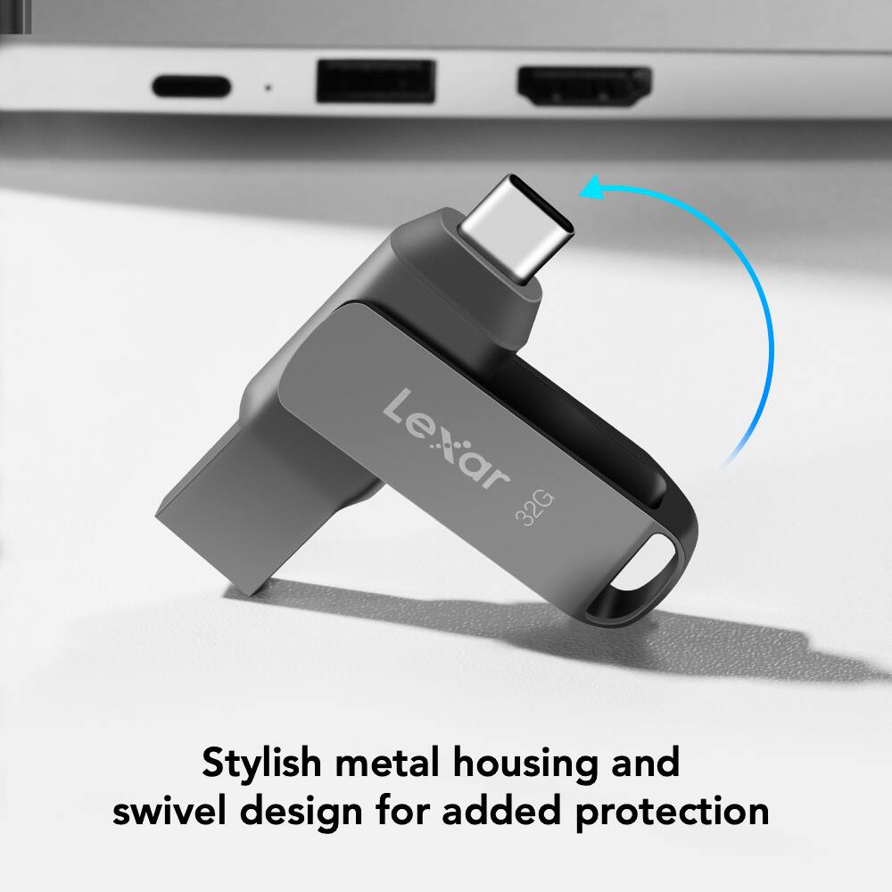 Lexar 32G

Stylish metal housing and swivel design for added protection
