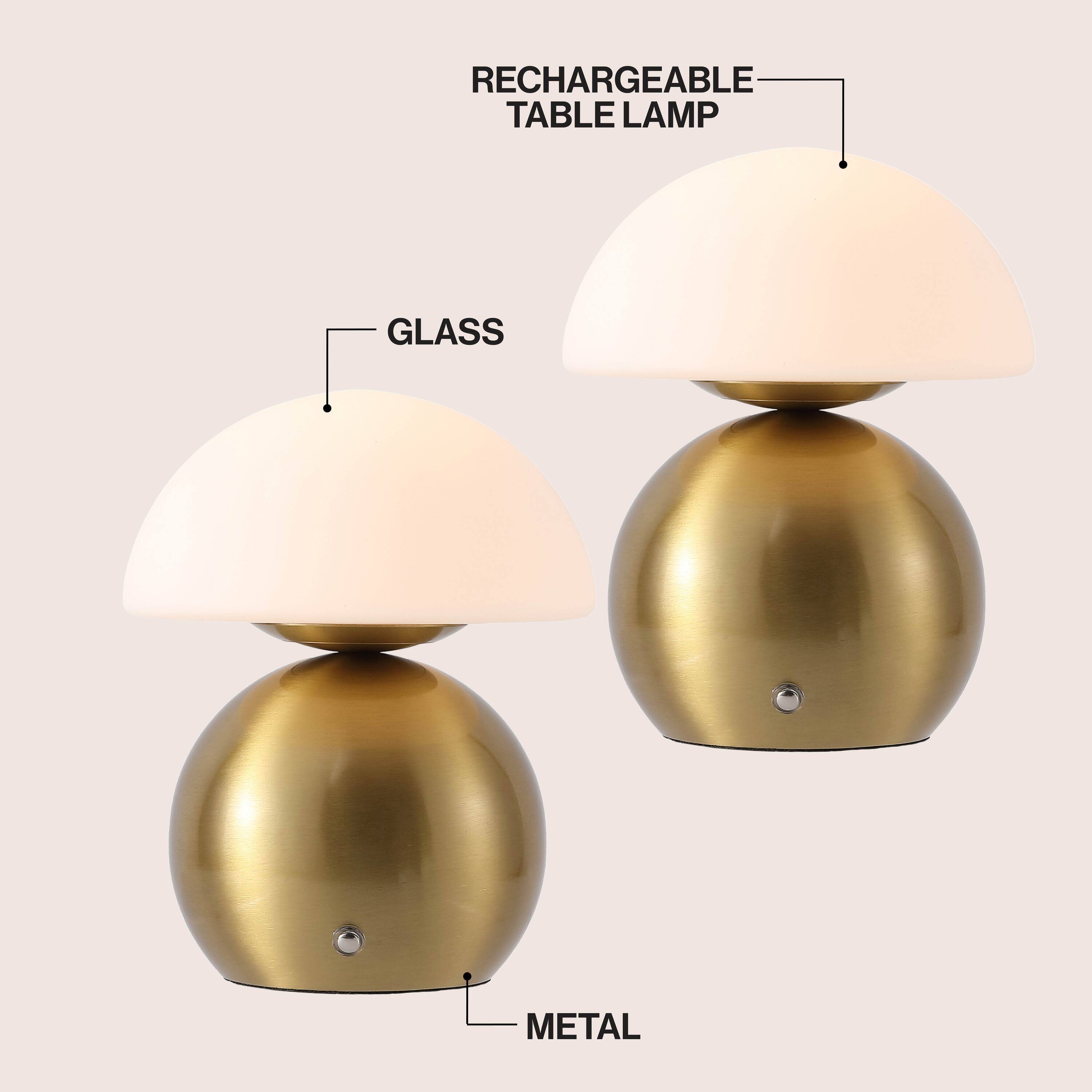 RECHARGEABLE TABLE LAMP

GLASS

METAL