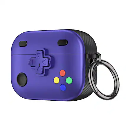 Front. Stock Preferred - Shockproof Full Protective Case for Apple AirPods Pro 2nd Gen - Purple.