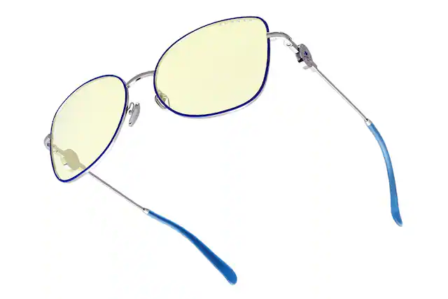 Front. GUNNAR - GUNNAR Computer Glasses - tokidoki Digital Princess, Periwinkle, Amber Lens - Blue Light Blocking, Relieve Dry Eye - Periwinkle.
