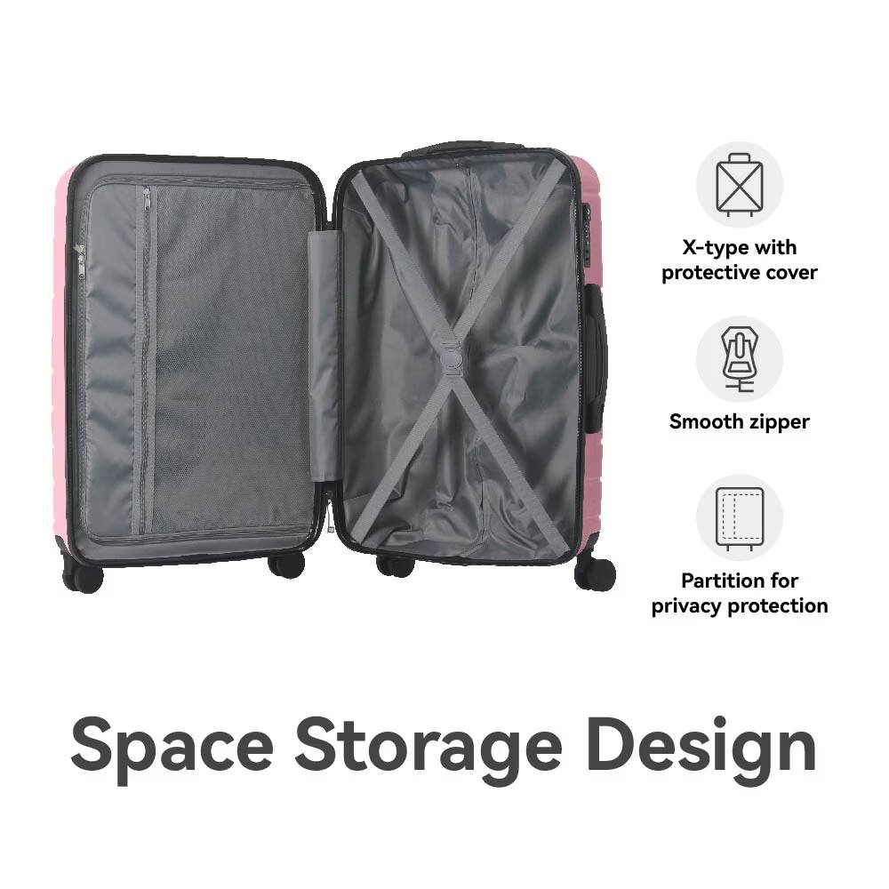 X-type with protective cover  
Smooth zipper  
Partition for privacy protection  
Space Storage Design