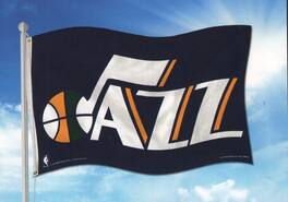 Rico Industries - Utah Jazz NBA 3X5 Indoor Outdoor Banner Flag with grommets for hanging - Multi
