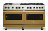 Viking - 5-Series Dual Fuel Self-Clean 60"W Sealed Burner Range - Golden Hour - Front_Zoom