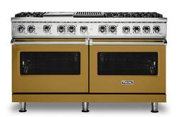 Viking - 5-Series Dual Fuel Self-Clean 60"W Sealed Burner Range - Golden Hour - Front_Zoom