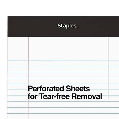 Staples.

Perforated Sheets for Tear-free Removal