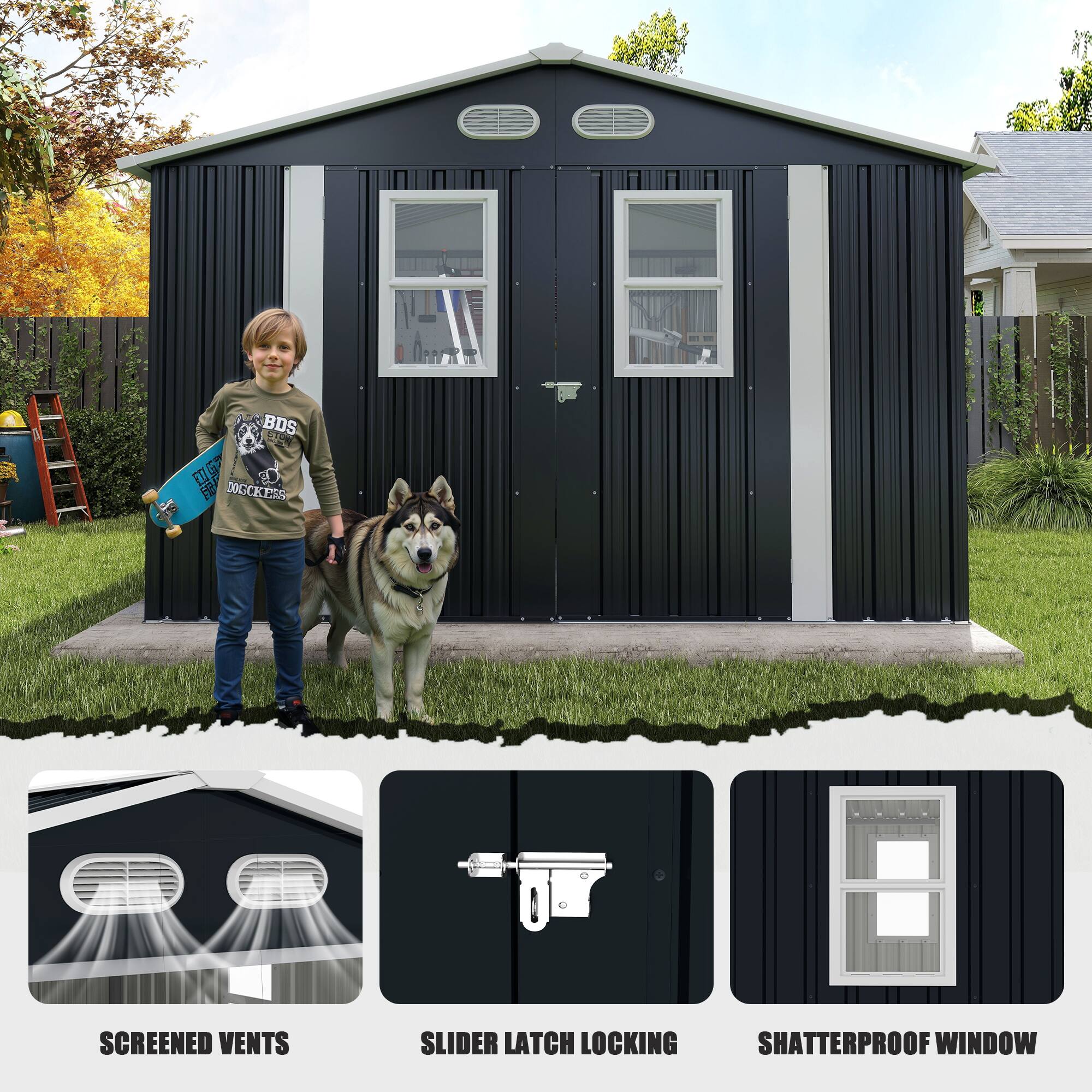 BDS ET 2 FB DOCKERS SCREENED VENTS SLIDER LATCH LOCKING SHATTERPROOF WINDOW