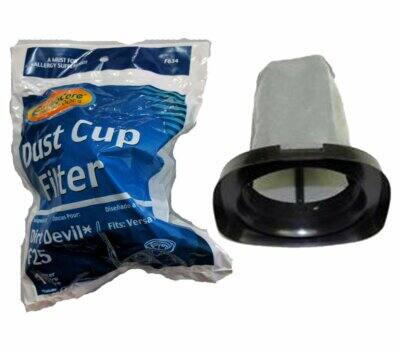 Dust Cup Filter  
Designed for:  
Dirt Devil* 25  
Fits: Versa  
F634