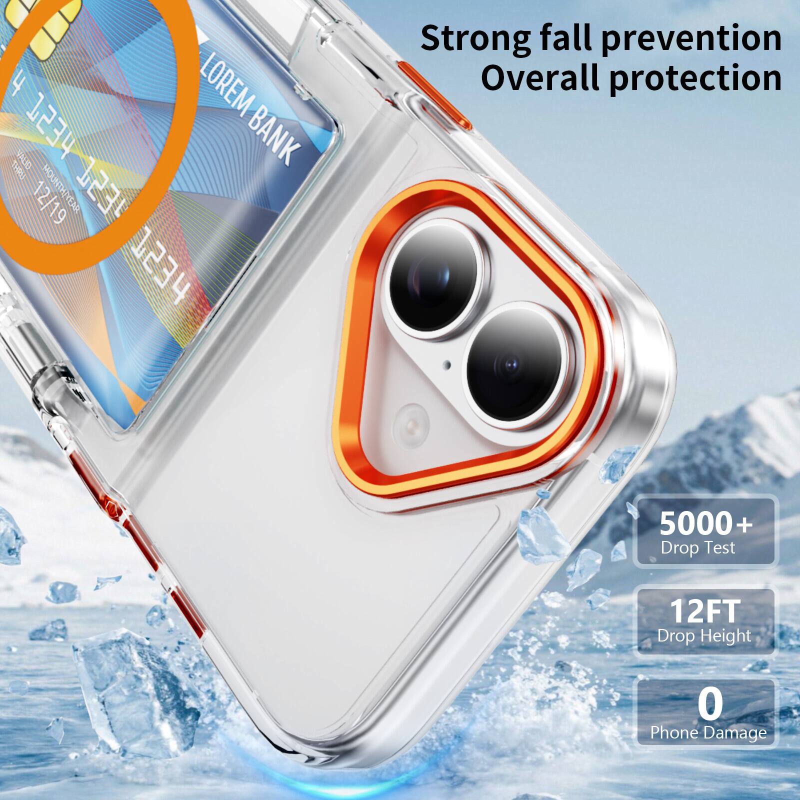 LOREM VAID PEST BANK THRNE 12/19 HOUNTH/YEAR 53 HEST

Strong fall prevention Overall protection

5000+ Drop Test

12FT Drop Height

0 Phone Damage
