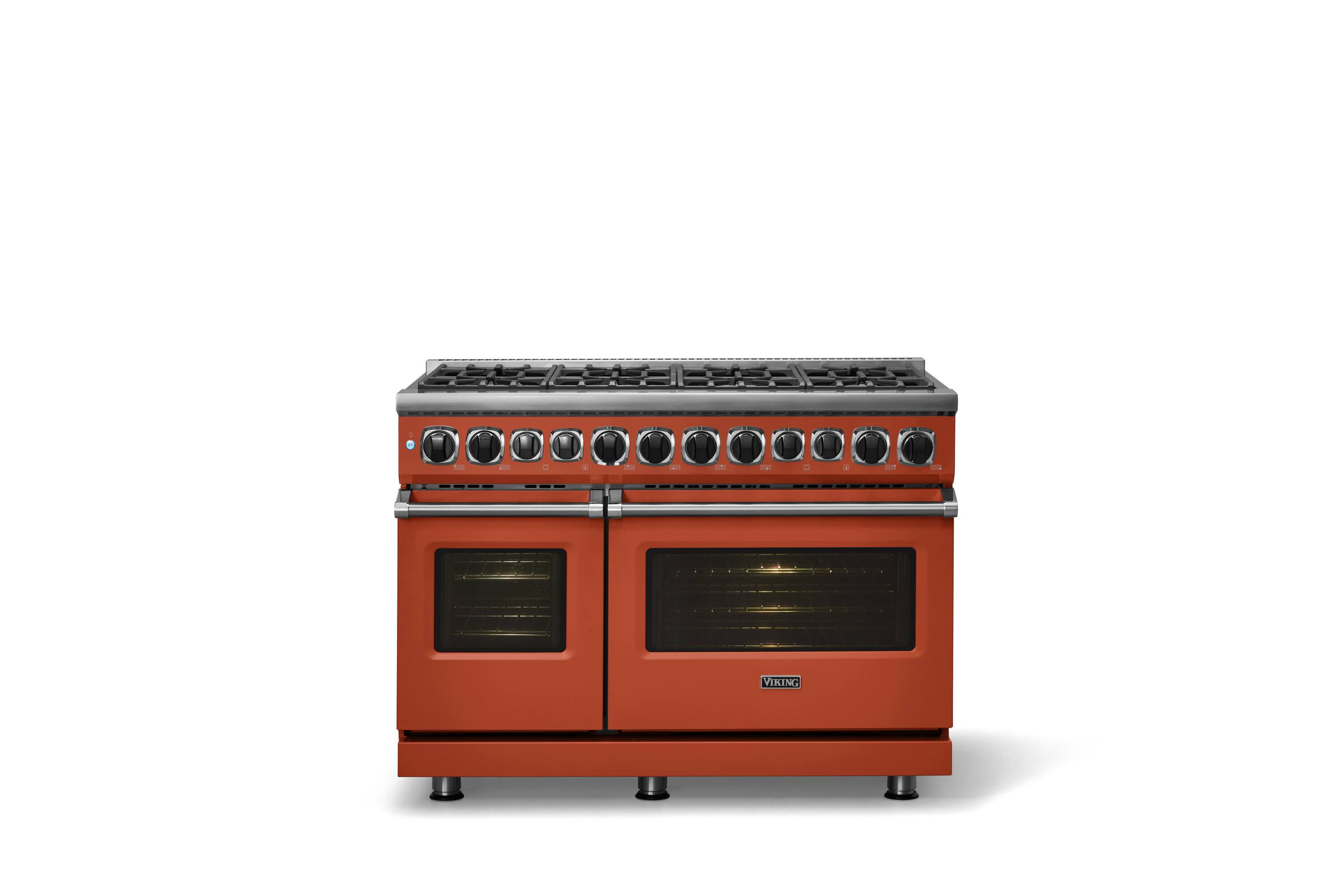 Alt View 1. Viking - 48"W. 7.3 Cu. Ft. 7Series Self-Clean Dual Fuel 8 Burner Range-Spiced Cider - Spiced Cider.