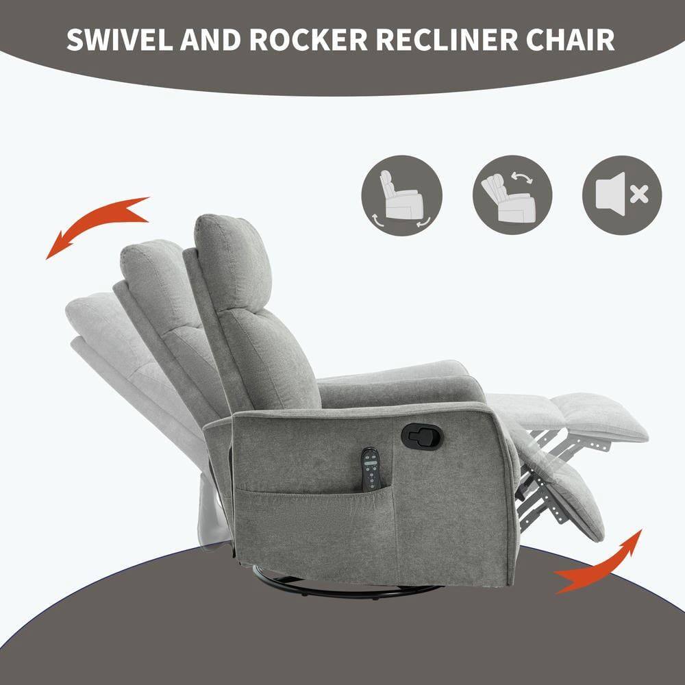 SWIVEL AND ROCKER RECLINER CHAIR