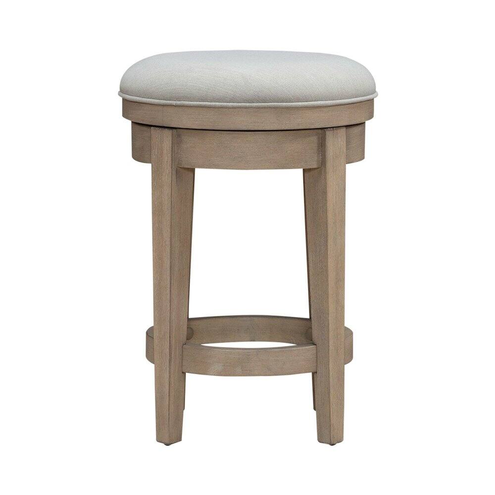 Back. Liberty Furniture Industries - Brentwood Upholstered Swivel Console Stool - Sandstone - Sandstone.