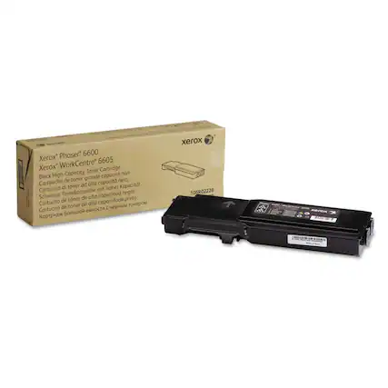 Phaser 6600 Xerox 6605 Xerox WorkCentre Toner Cartridge High-Capacity
Cartouche de toner grande capacité noir
Cartuccia di toner ad alta capacità nero
Schwarze Tonerpatrone mit hoher Kapazität
Cartucho de toner de alta capacidad negro
Cartucho de toner de alta capacidad preto
Картридж большой емкости с черным тонером
Xerox Phaser® 6600
Xerox WorkCentre® 6605
Black High-Capacity Toner Cartridge
106R02228 PN