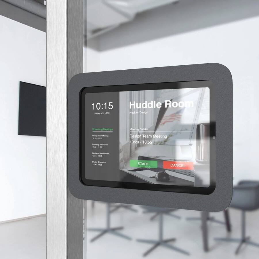 10:15  
Huddle Room  
Friday, 07/31/2021  
Hackler Design  

Upcoming Meetings  
Meeting Details  

Design Team Meeting  
10:20 - 10:55  

Inventory Discussion  
11:00 - 11:30  

Business Development  
11:30 - 12:00  

Create Orientation  
12:15 - 12:45  

START  
CANCEL