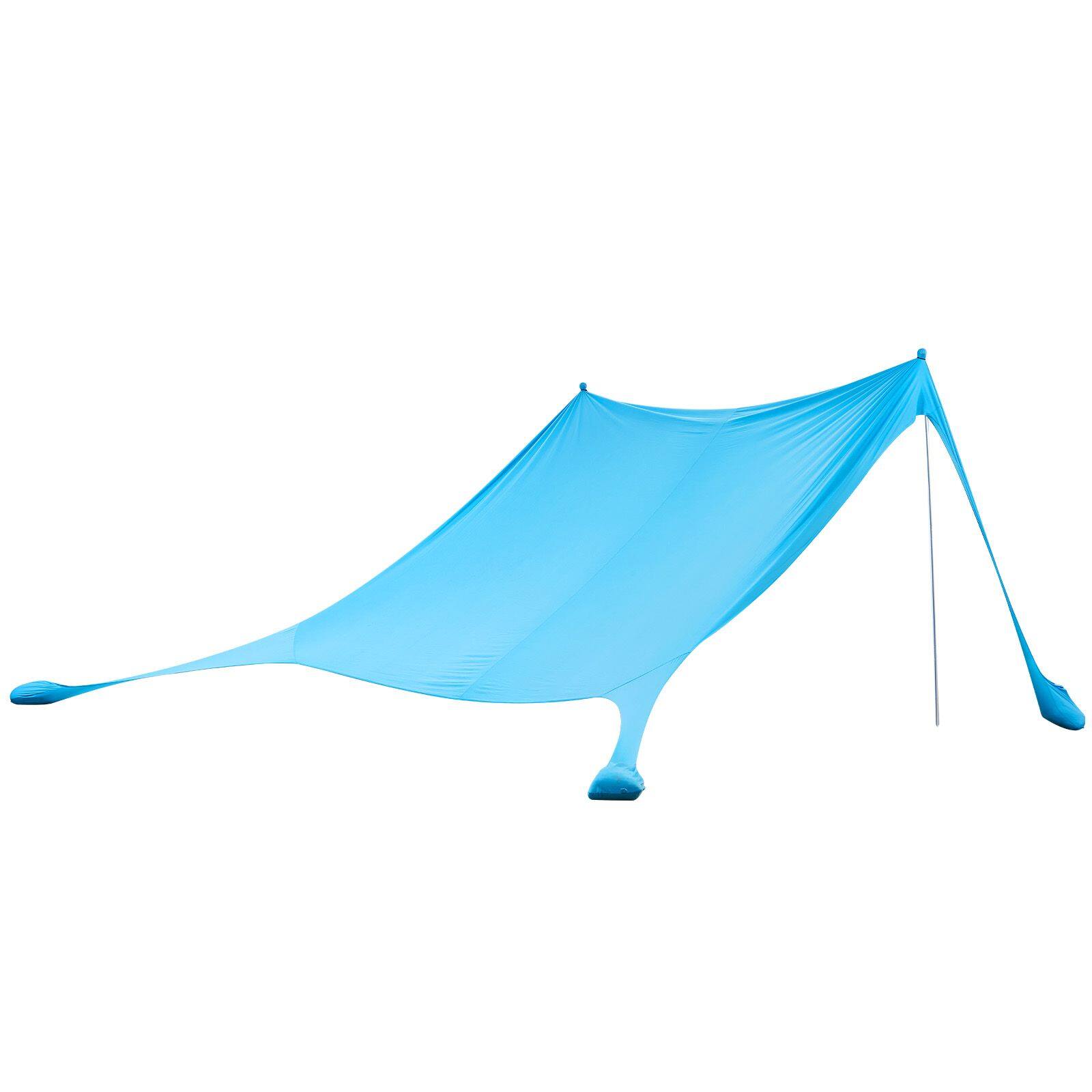 Alt View 8. Loheer - Loheer Beach Tent Sun Shelter UPF50+ Pop Up Canopy with Sandbags and Stability Poles for Family Camping and Fishing - Blue.