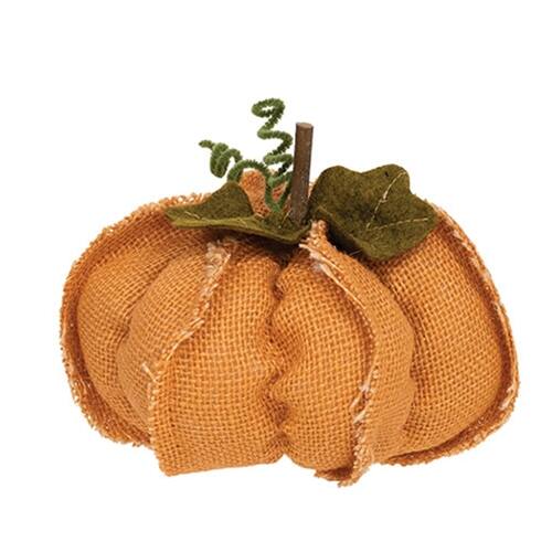 Left. BreeBe - *Small Burlap Pumpkin 3 Asstd. - Multi.