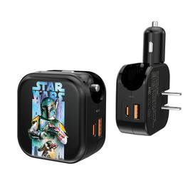 Keyscaper - Star Wars: The Empire Strikes Back Portrait Collage 2 in 1 USB A/C Charger - Boba Fett