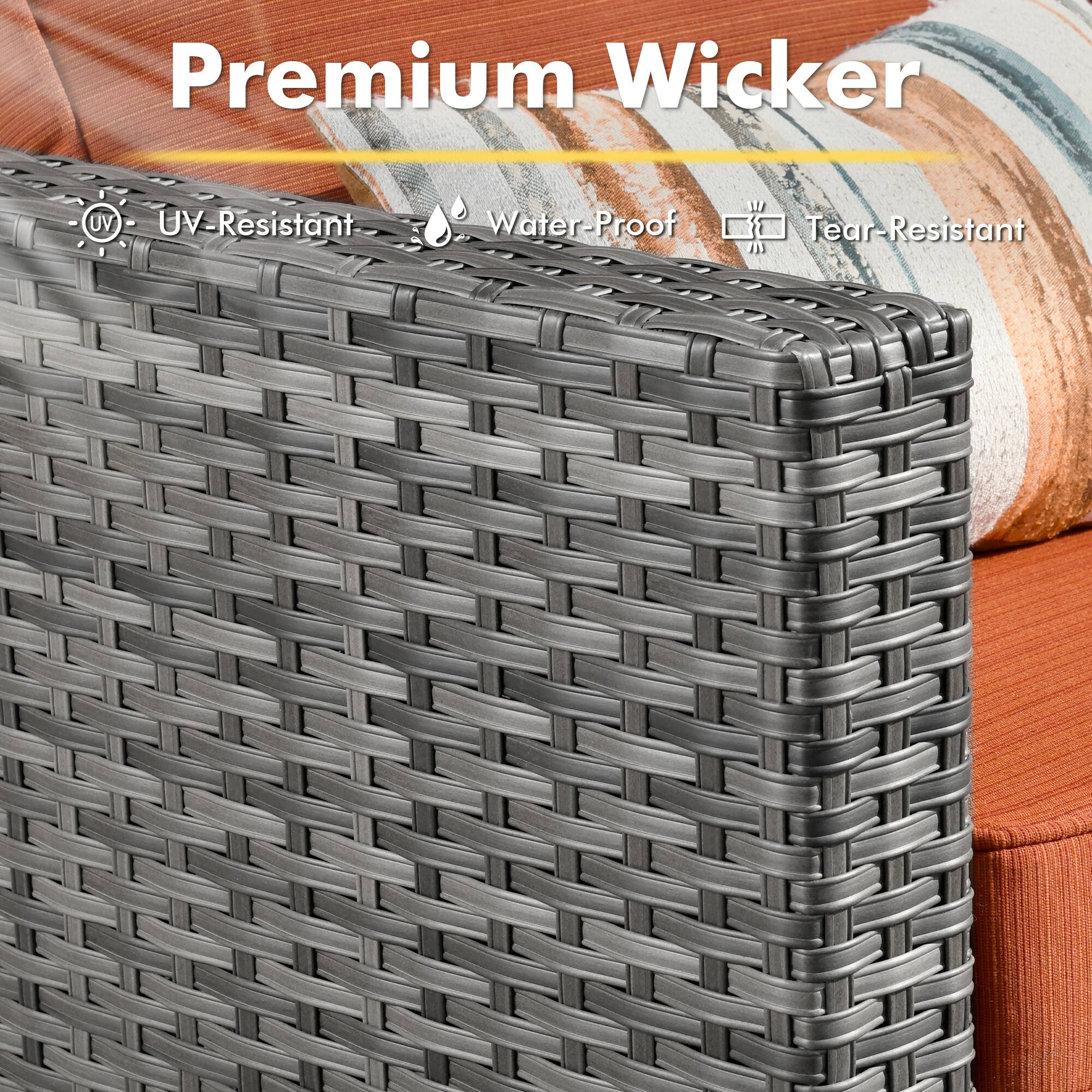 Premium Wicker

- UV-Resistant
- Water-Proof
- Tear-Resistant