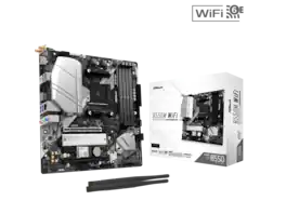 ASRock - B550M WiFi AM4 AMD B550 Micro ATX Motherboard - Wi-Fi 6E, PCIe 4.0, Hyper M.2 Gen4x4, DDR4 4733+ (OC)