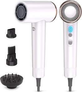 Mythsight - StyleVibe High-Speed Ionic Hair Dryer with 3 Attachments - White
