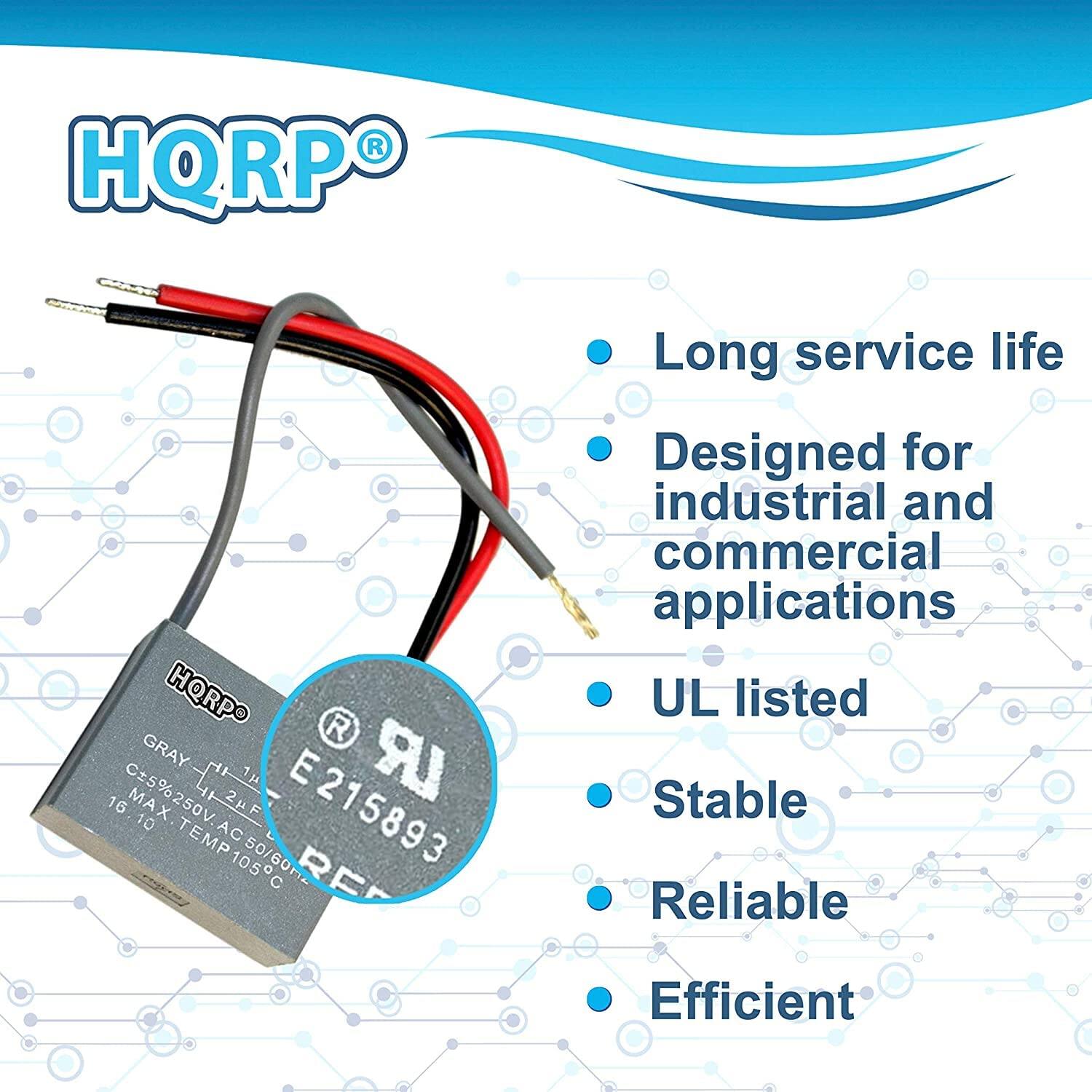 HQRP Long service life HORPO R GRAY LR 1p C+5% 250V MAX 16 2,F E215893 10 AC TEMP 105C 50/60Hz RE

Designed for industrial and commercial applications
UL listed
Stable
Reliable
Efficient