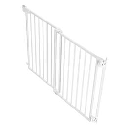 VEVOR - Baby Gate for Stairs, 31-48 in Adjustable Width, 30 in High Dog Gate, No Bottom Bar, One-Handed Operation - White