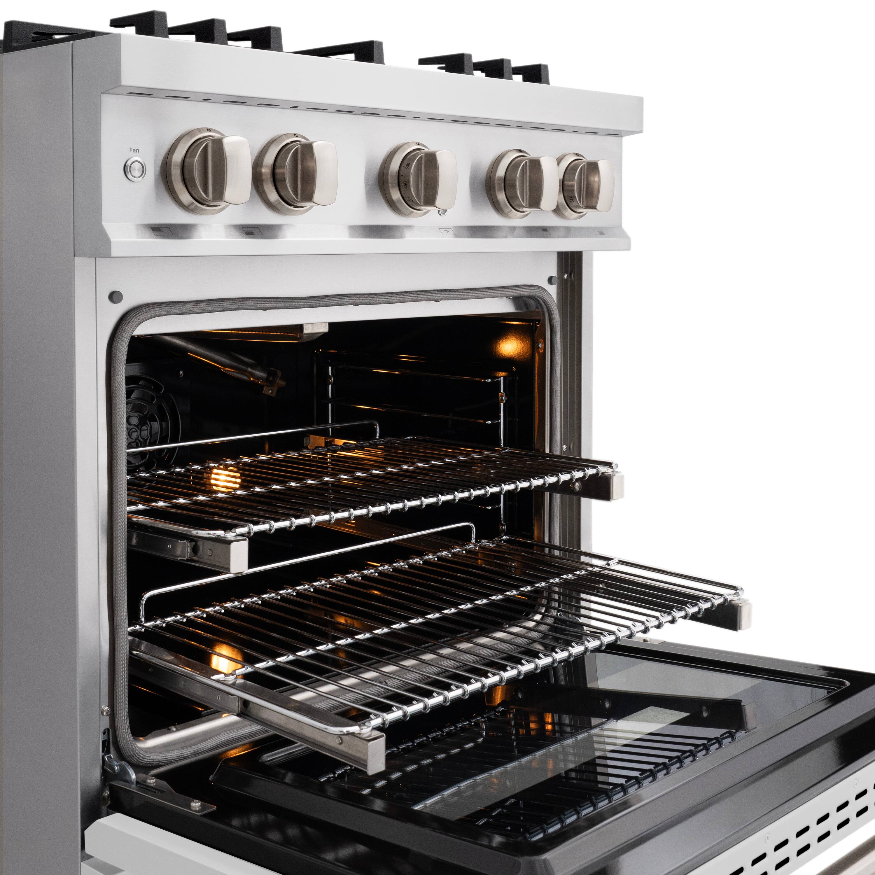 Alt View 13. ZLINE - 30" Classic Gas Range with 4 Burner Cooktop and Convection Oven (CGR-WM-30) - Black.