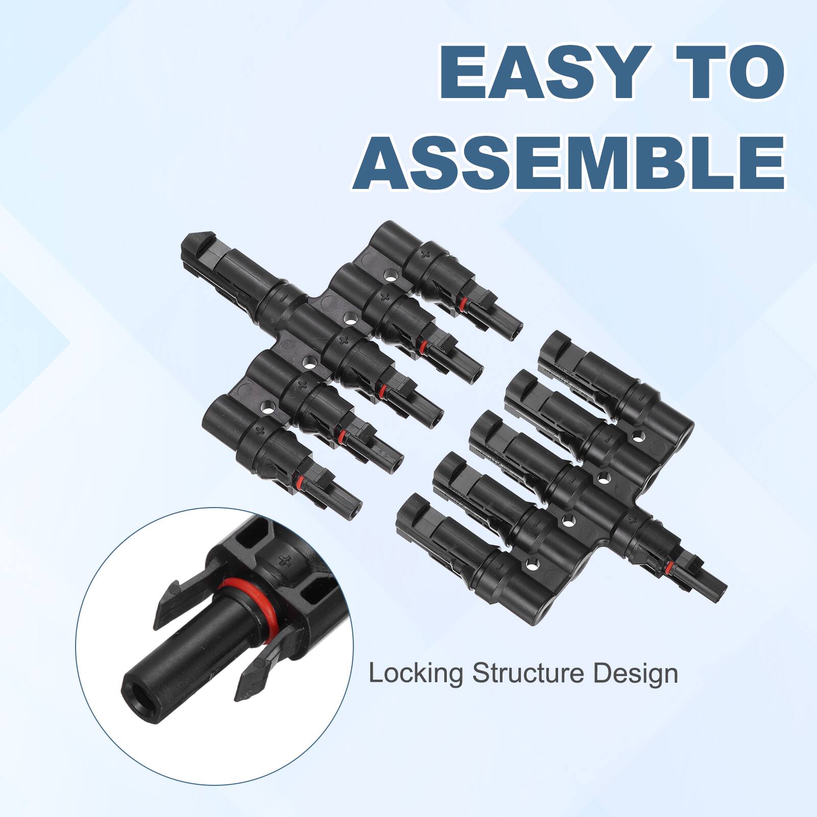 EASY TO ASSEMBLE  
Locking Structure Design