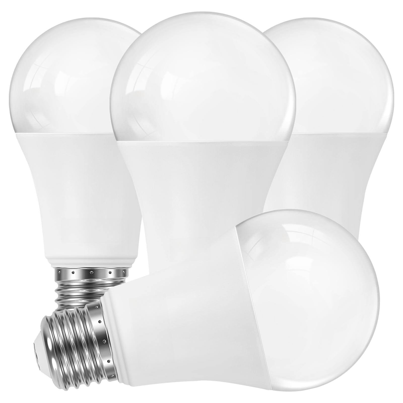 Front. Comfort Essence - A Led Light Bulb w Equivalent Bulbs w k Daylight Lumens Non dimmable E Standard Base Energy Efficient Ul Li - Soft White-100 Watt 4 Pack.