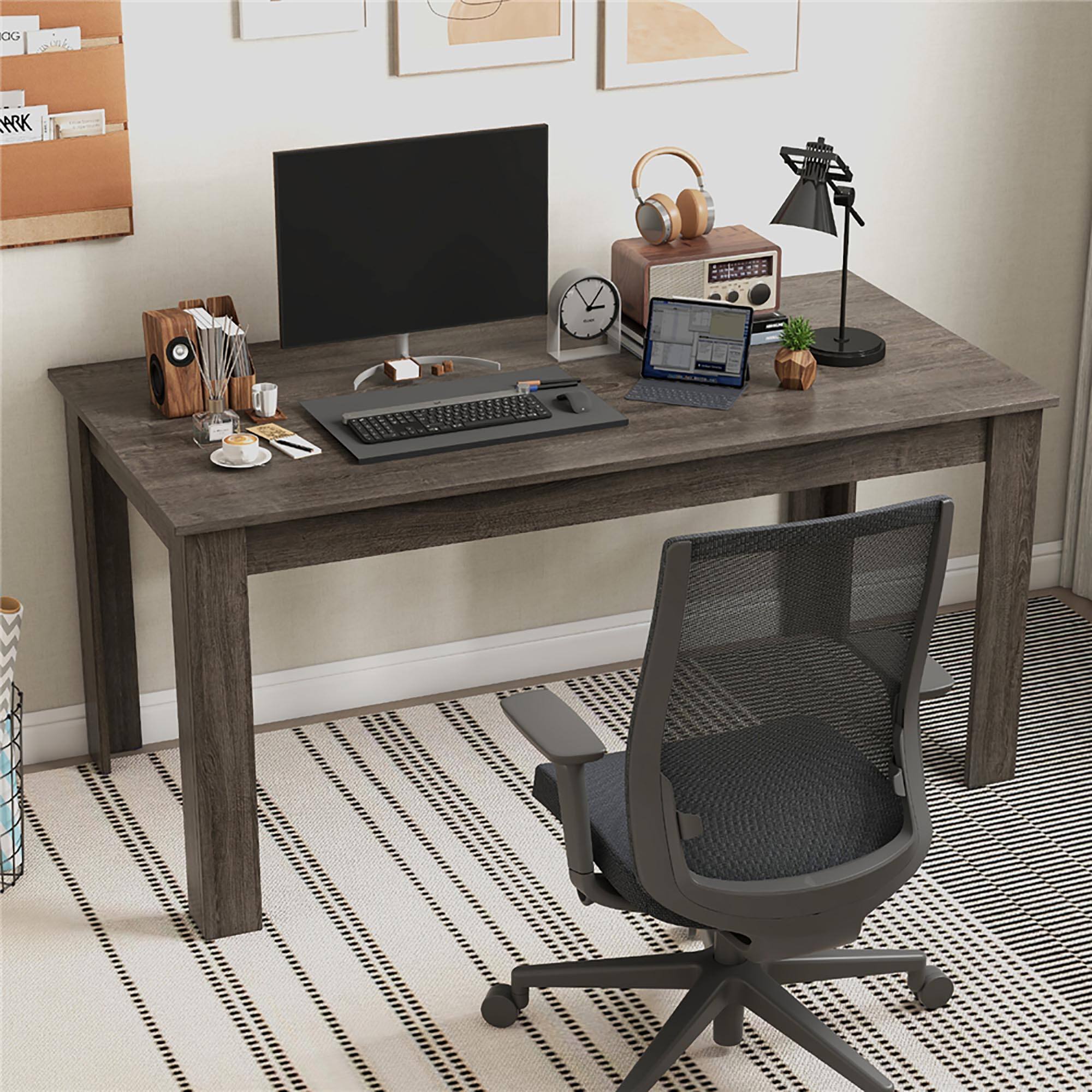 Alt View 4. Gymax - Gymax Dining Table for 4-6 People 63-inch Kitchen Table w/ L-shaped Legs - Gray.