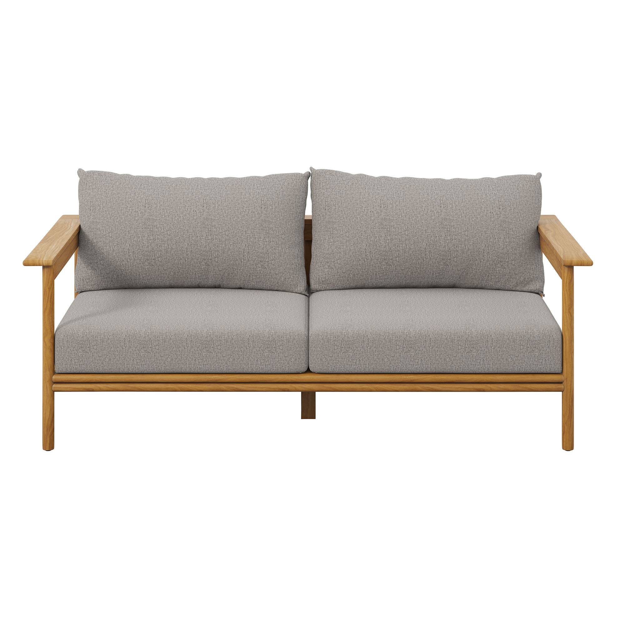 Alt View 5. Modway - Wren Outdoor Patio Teak Wood Sofa by Modway - Natural Driftwood.