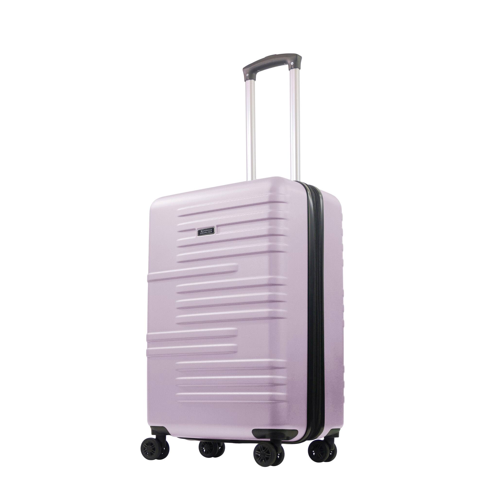 Angle. American Dreamliner - 26.5" Hardside Luggage with Expansion - PURPLE.
