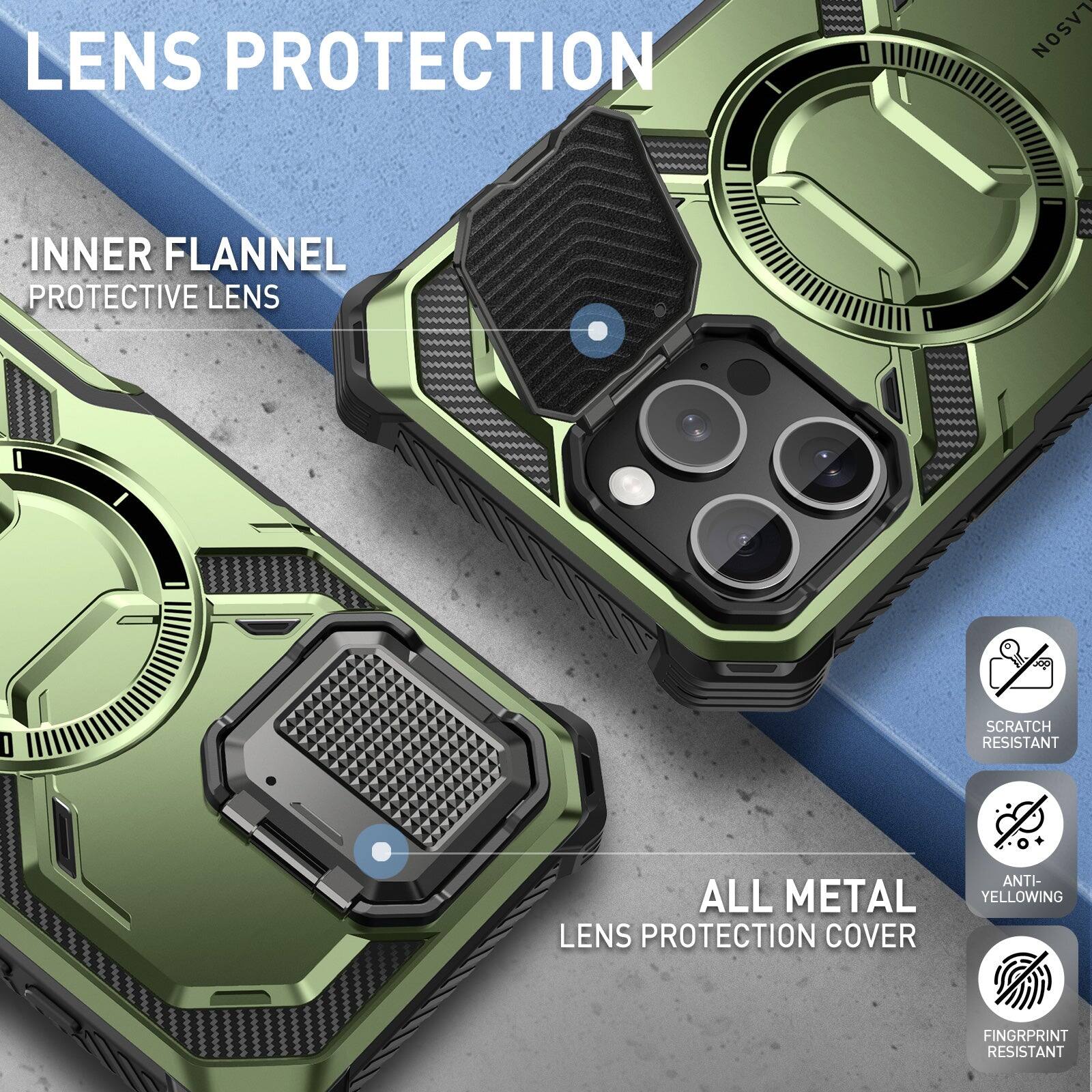 LENS PROTECTION

INNER FLANNEL PROTECTIVE LENS

ALL METAL LENS PROTECTION COVER

- SCRATCH RESISTANT
- ANTI-YELLOWING
- FINGERPRINT RESISTANT