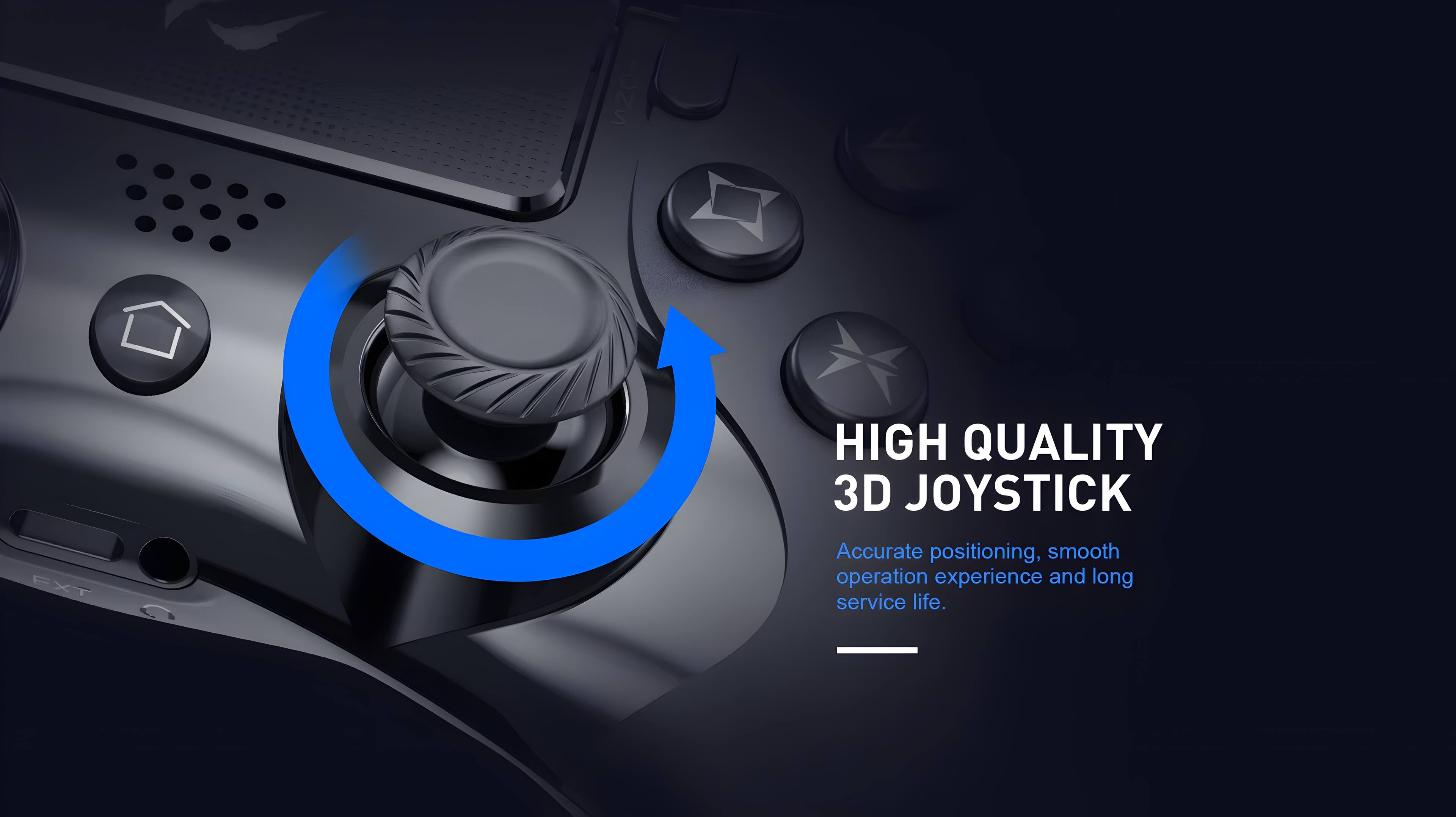 Cluzine PS4 Style Wireless Controller, Multi Platform, 600mAh