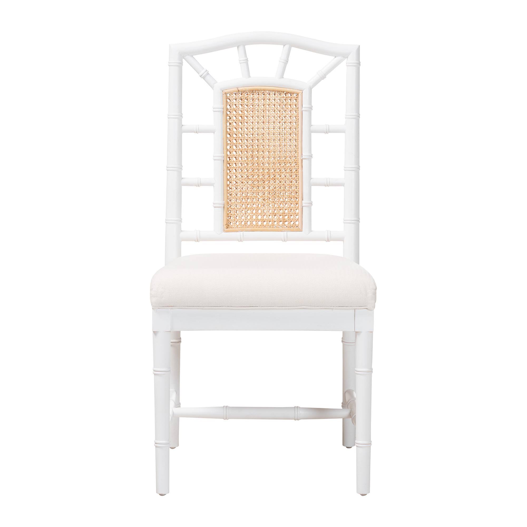 Angle. bali & pari - Victor Dining Chair - White/Brown.