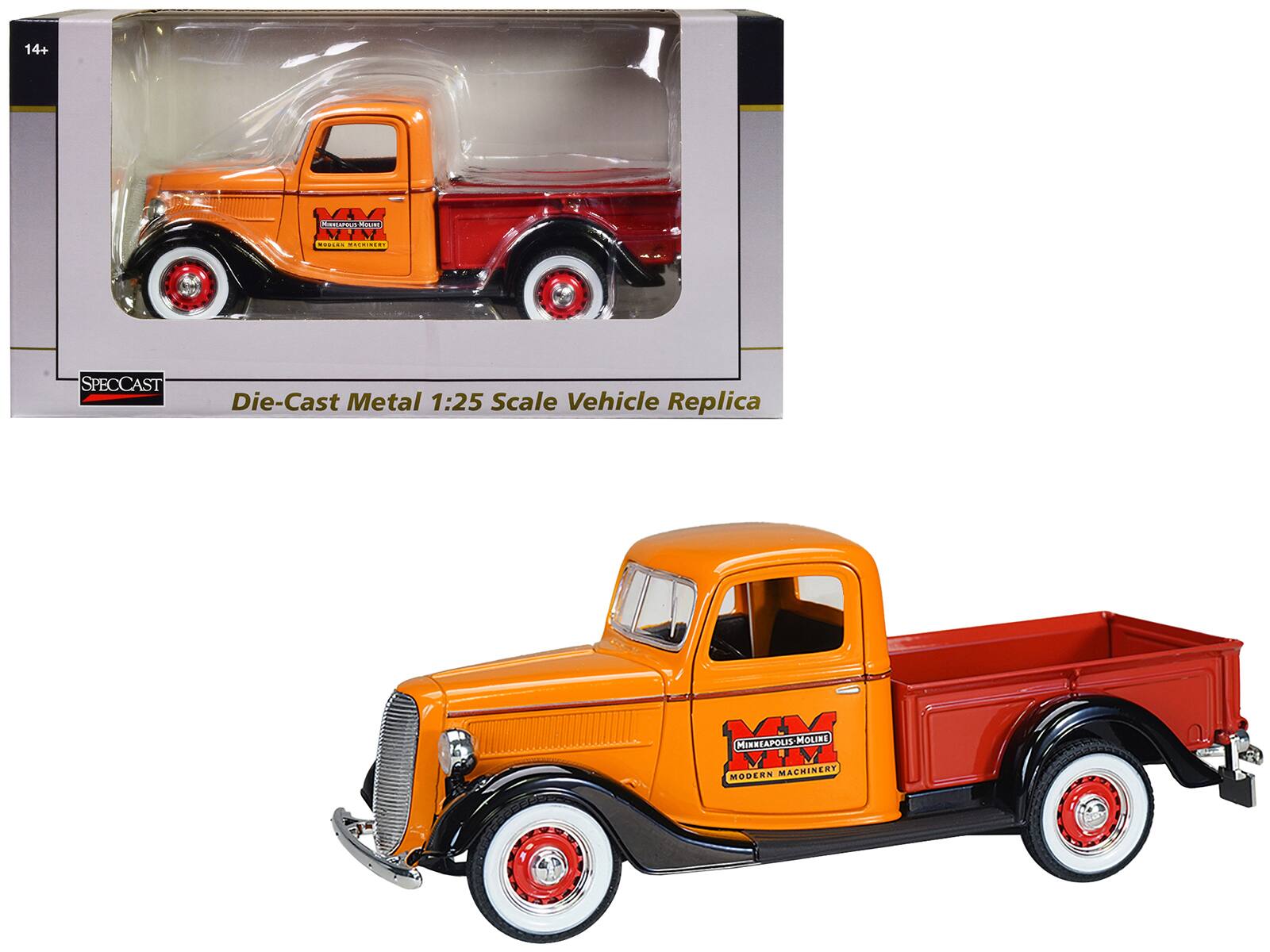 14+  
CHILLA Hights  
MODERN MACHINERY  
SPECCAST  
Die-Cast Metal 1:25 Scale Vehicle Replica  
MINNEAPOLIS-MOLINE  
MODERN MACHINERY
