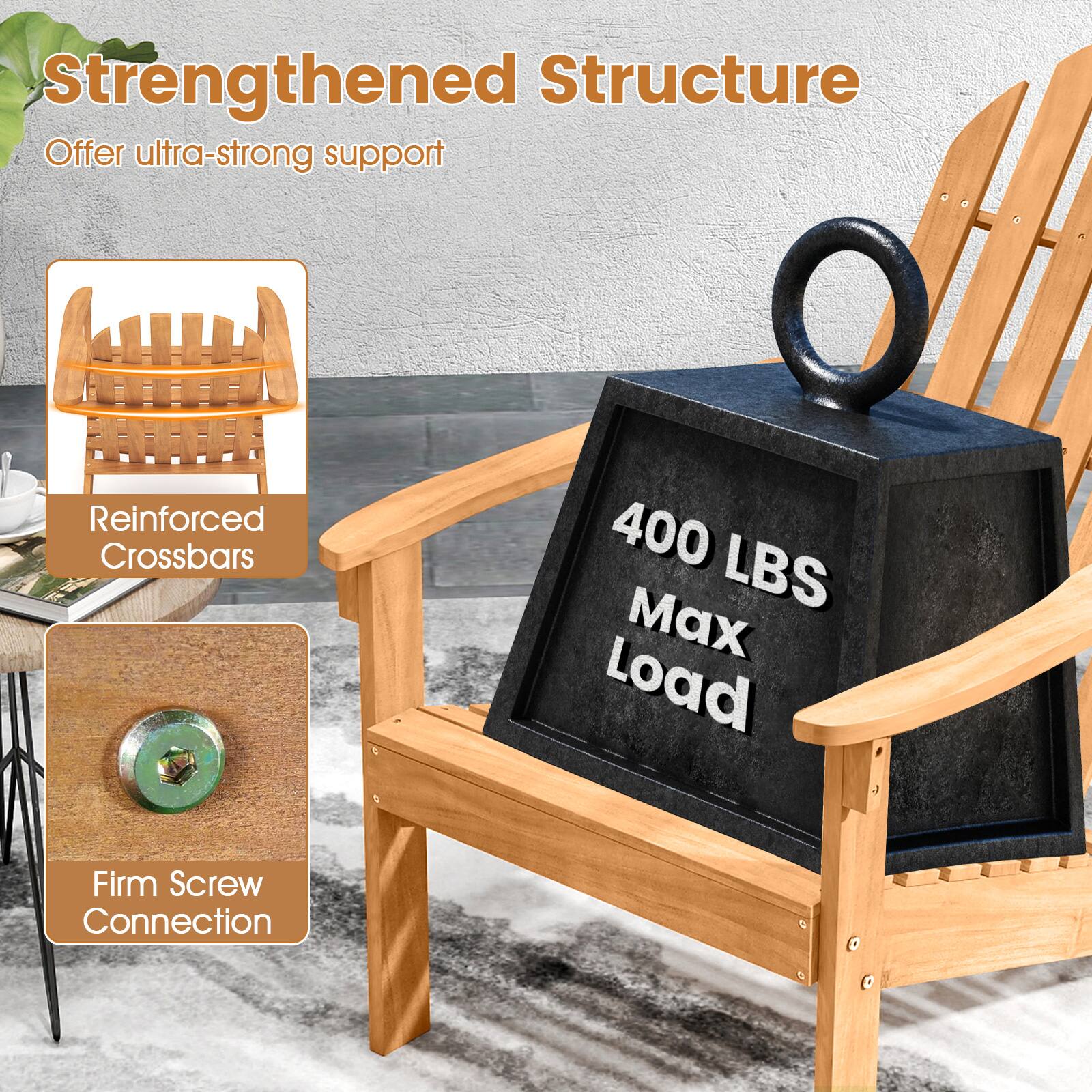 Strengthened Structure  
Offer ultra-strong support  
Reinforced Crossbars  
400 LBS Max Load  
Firm Screw Connection