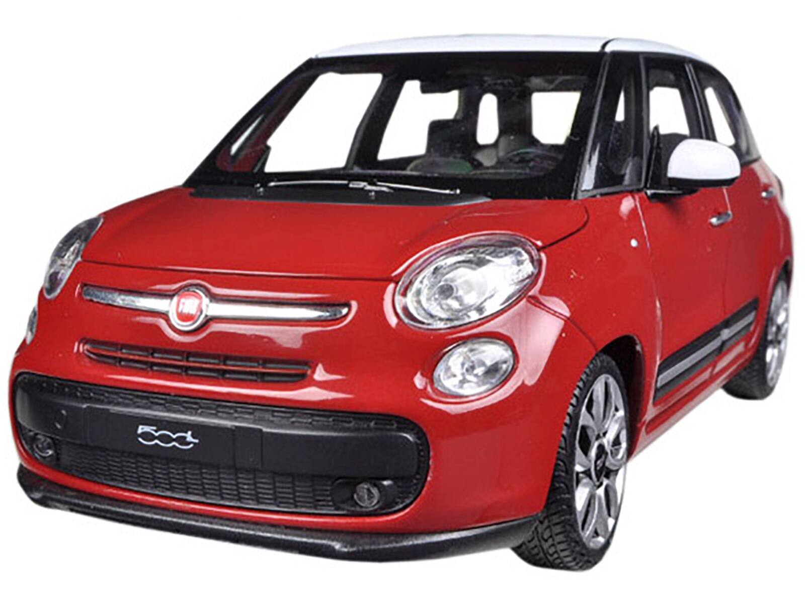 Alt View 1. Welly - 2013 Fiat 500L Red 1/24 Diecast Car Model by Welly.