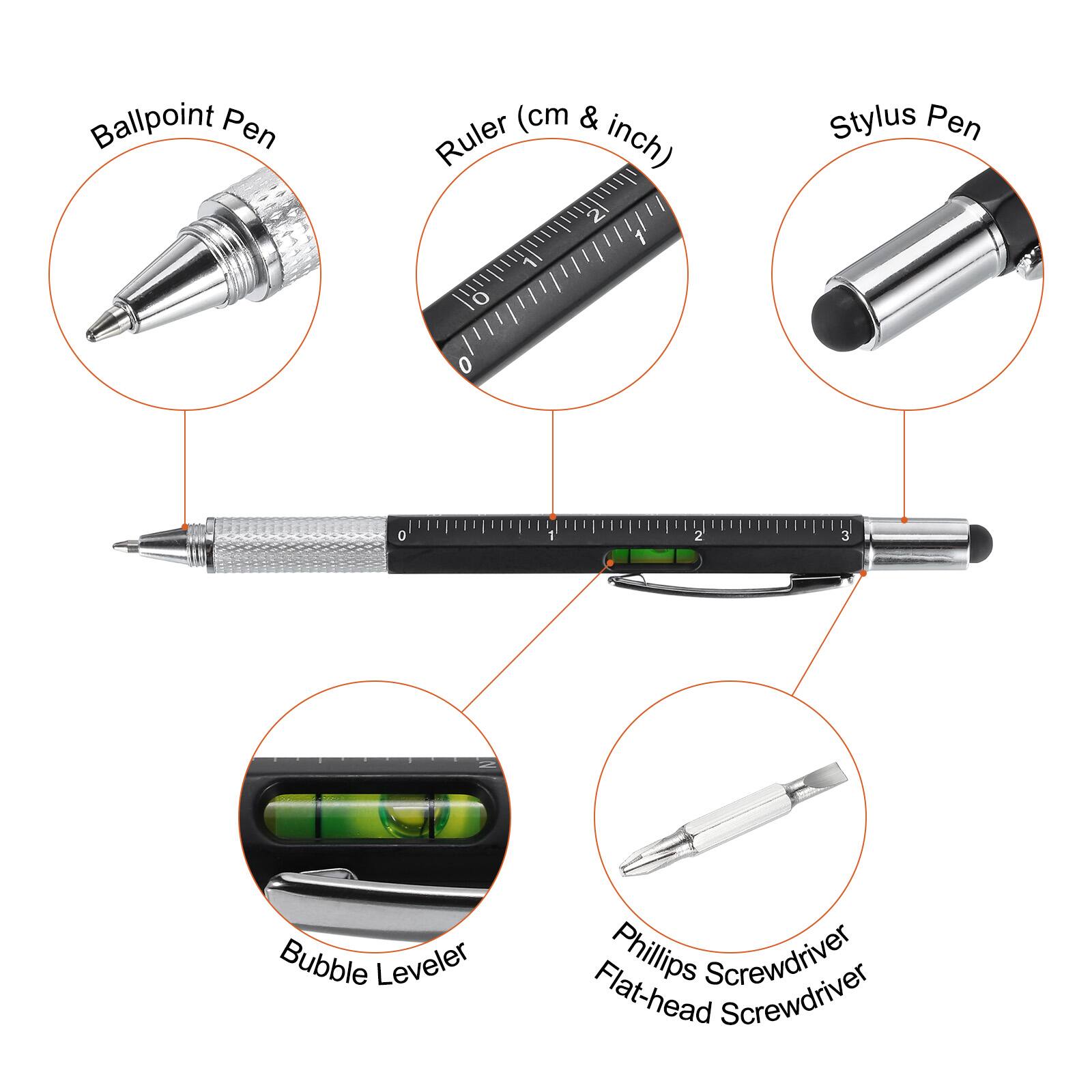 Ballpoint Pen  
Ruler (cm & inch)  
Stylus Pen  
Bubble Leveler  
Phillips Screwdriver  
Flat-head Screwdriver
