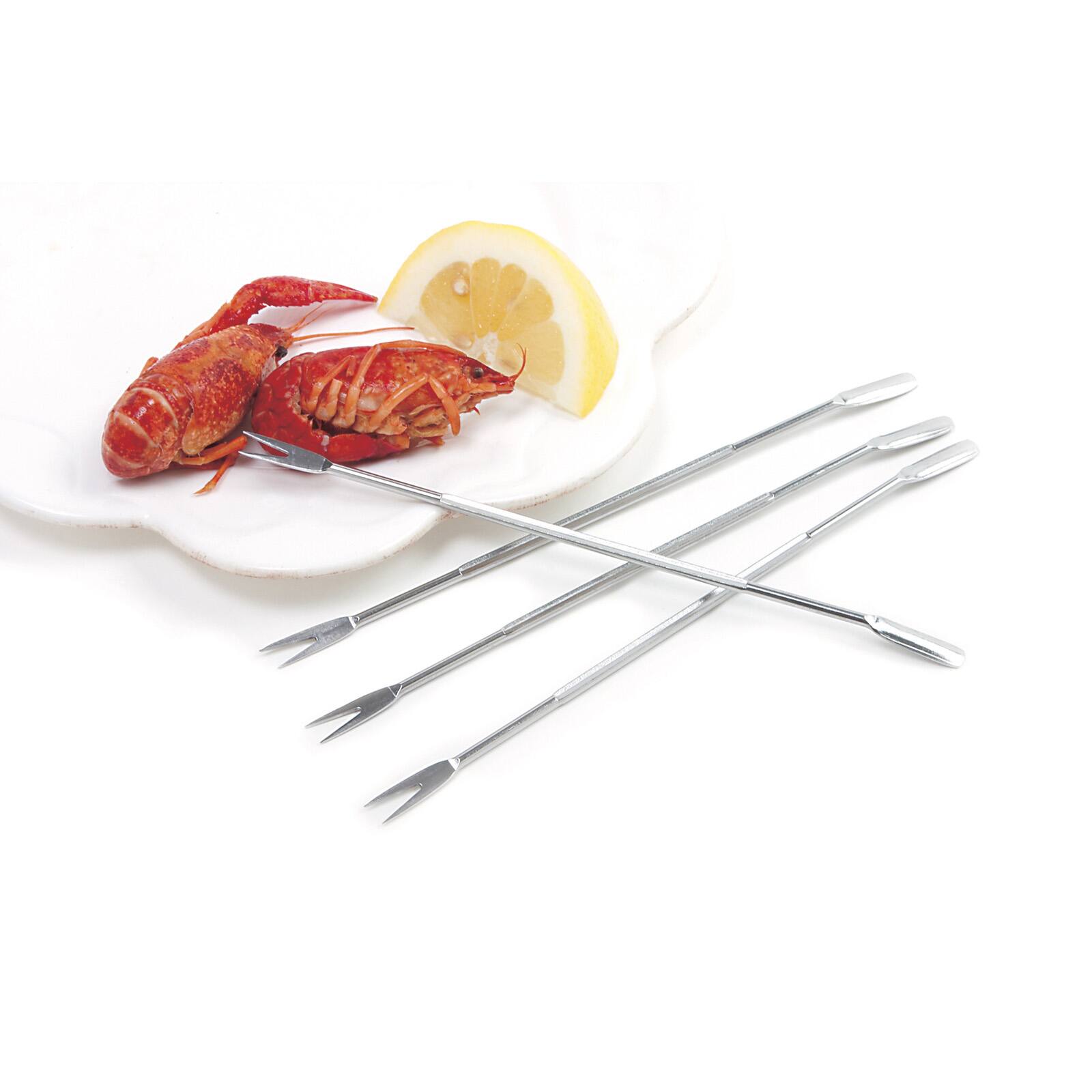 Alt View 6. Norpro - Stainless Steel Seafood Forks/Lobster Picks, Set of 4 - Silver.