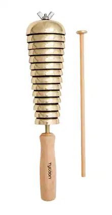 Tycoon Percussion - Handheld Bell Tree, Brass Bells, Produces Glissando Effect, Includes Striker, Large 3" x 14" Size