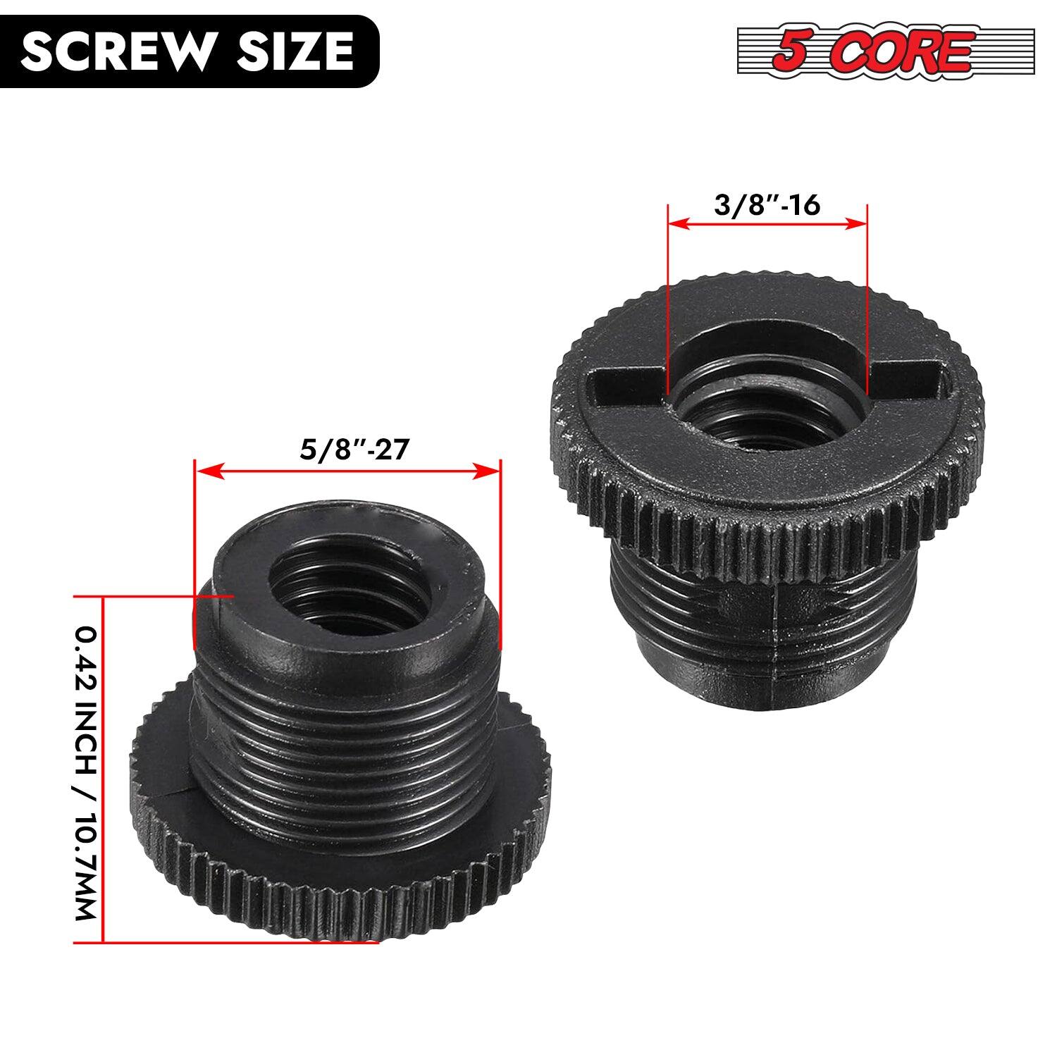 SCREW SIZE 5 CORE 3/8"-16 5/8"-27 0.42 INCH / 10.7MM