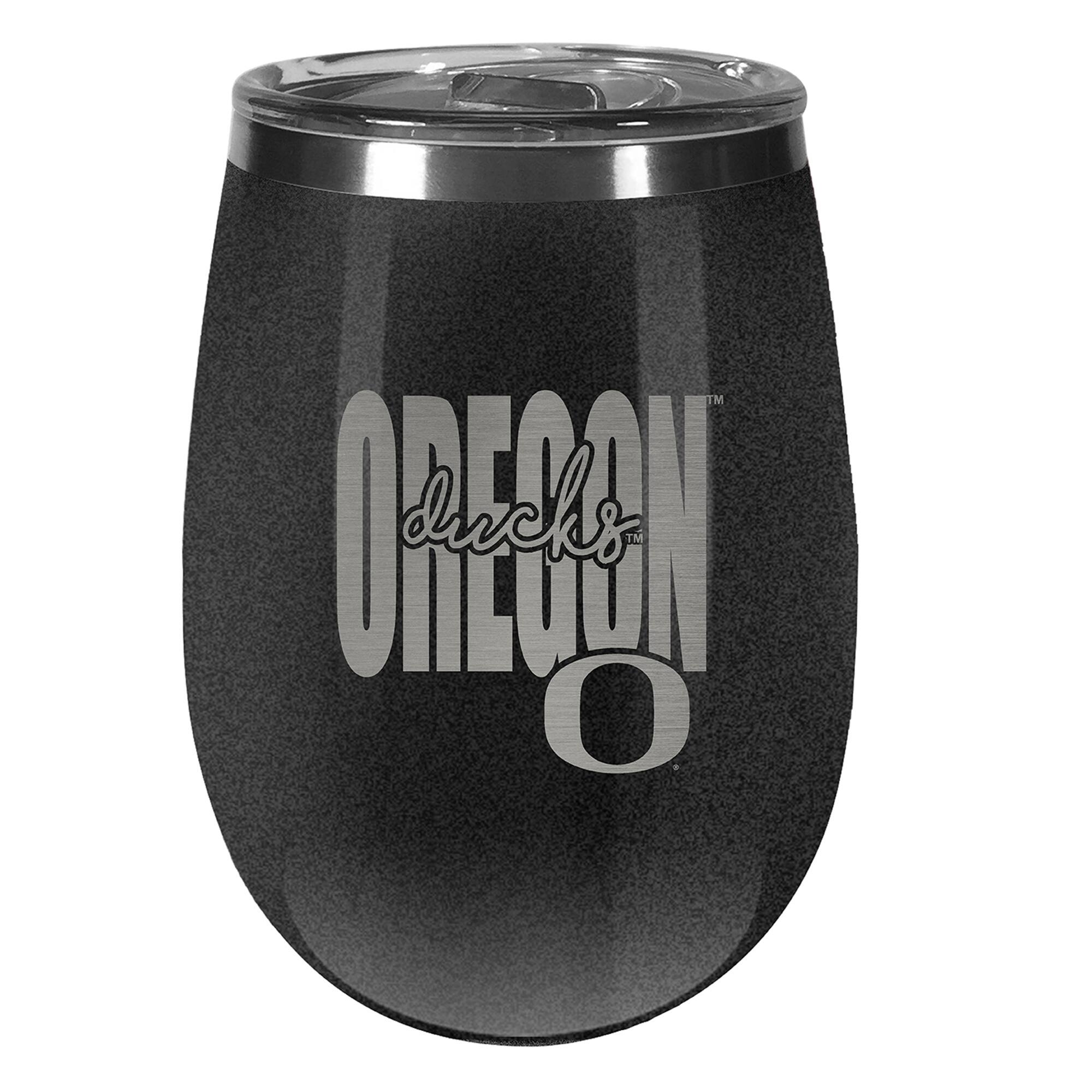 Great American Products - Oregon Ducks 10oz. Onyx Wine Tumbler - Multicolor