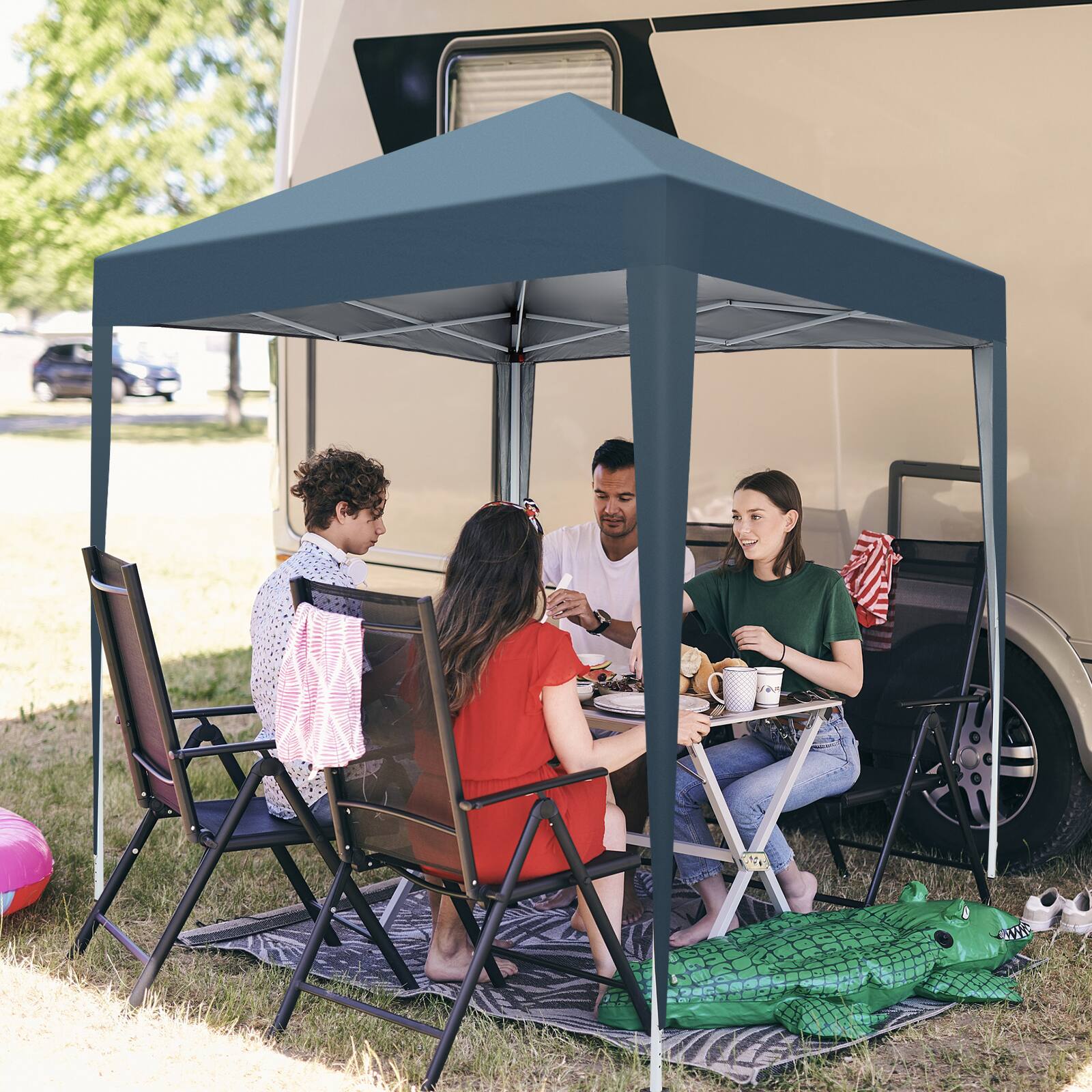 Angle. Winado - Portable 6.5X6.5 FT Folding FT EZ Pop UP Gazebo Canopy Tent Family Party Garden.