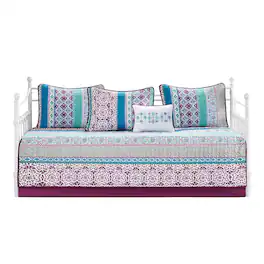 Gracie Mills - Merewen 6-Piece Reversible Daybed Set - Purple