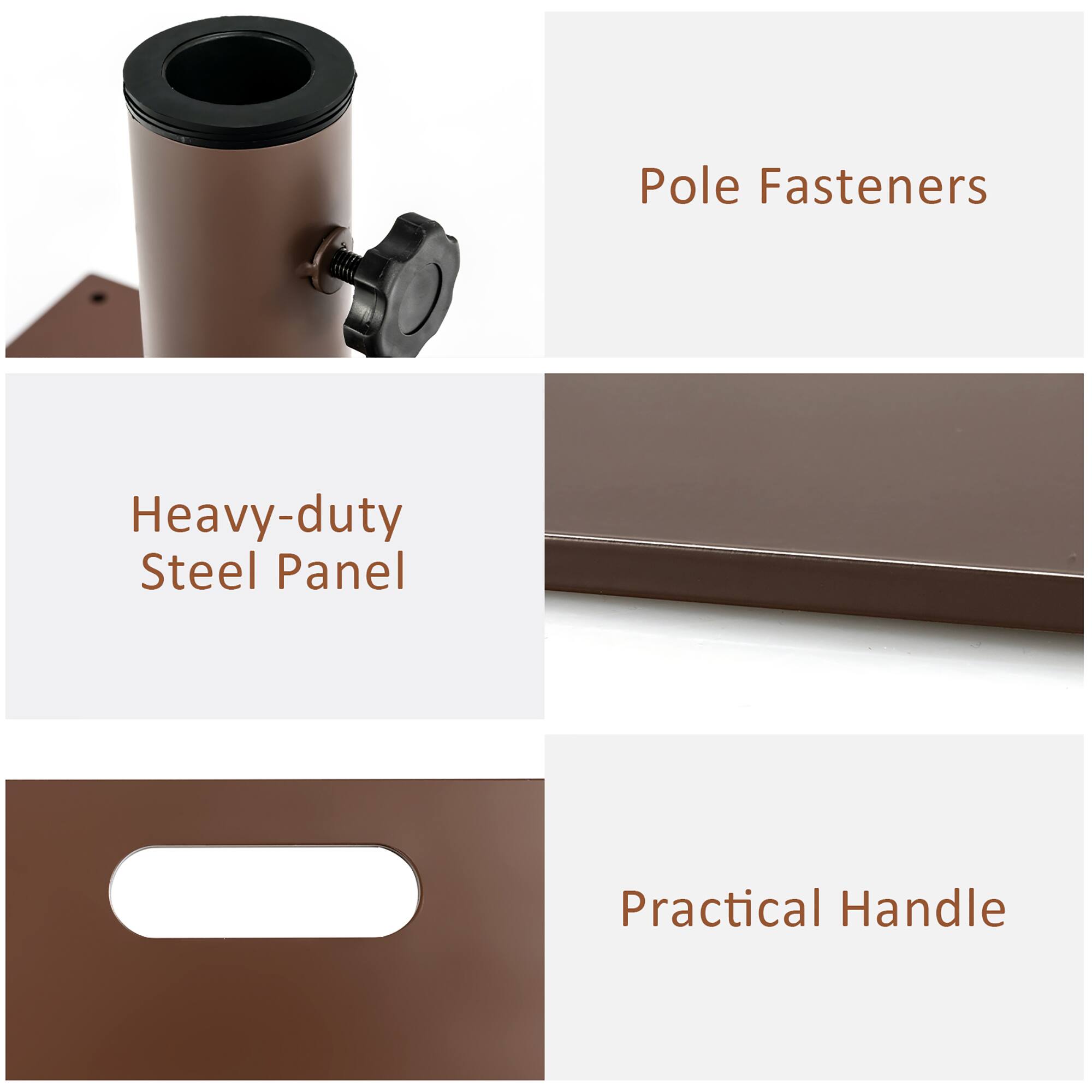 Pole Fasteners Heavy-duty Steel Panel Practical Handle